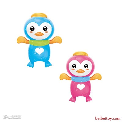 宝晨嘉游水欢乐小企鹅婴儿戏水洗澡玩具